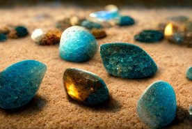 Pierres énergétiques bleues