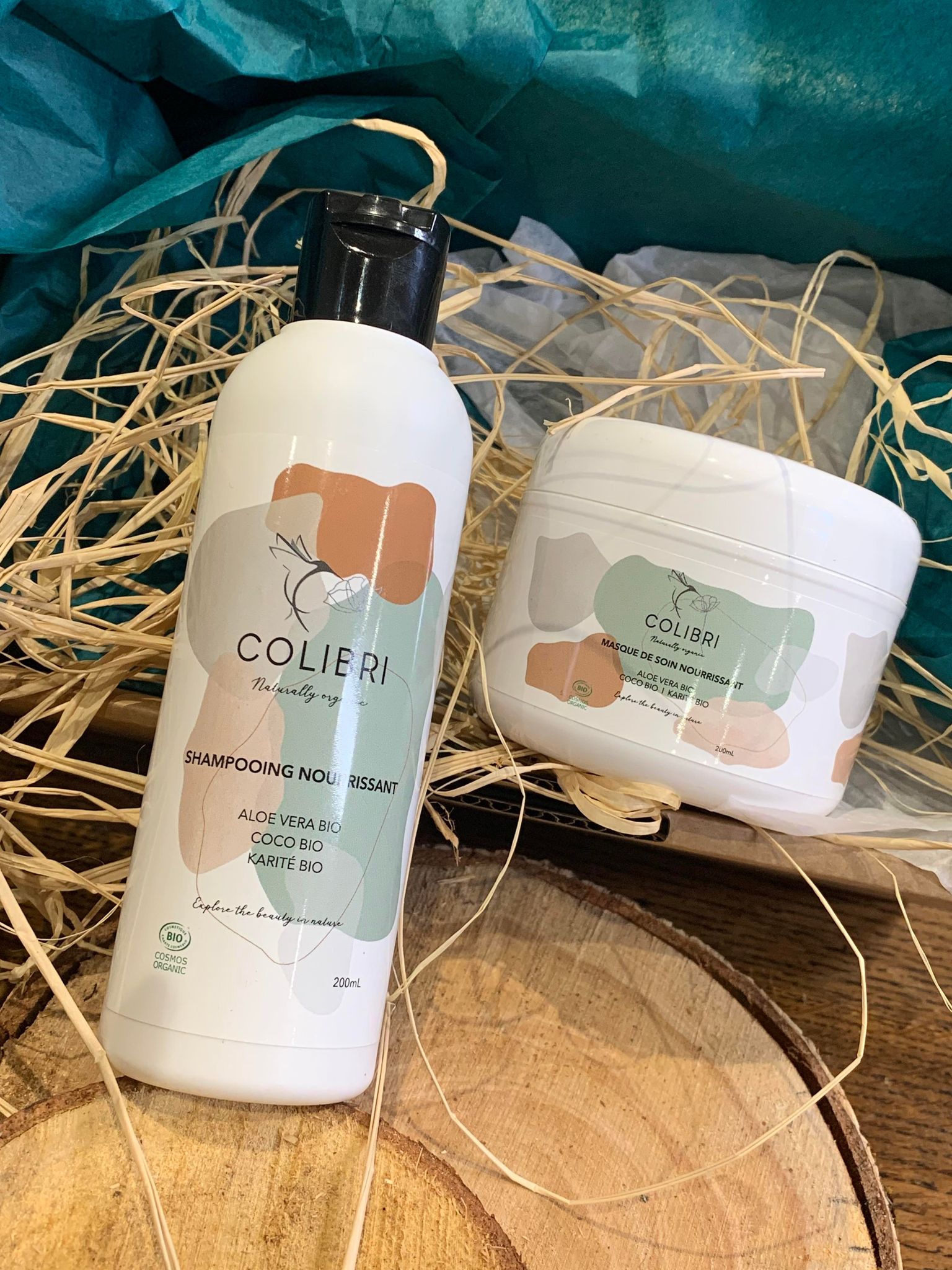 Masque nourrissant et shampooing nourrissant Colibri