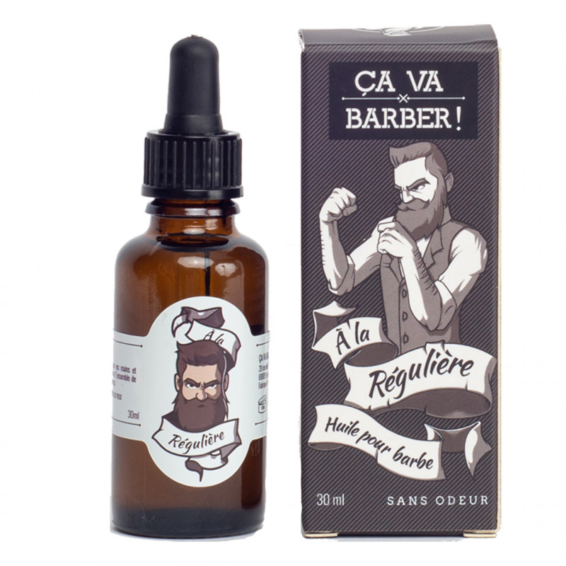 Huile pour barbe à la régulière avec packaging Ça va barder