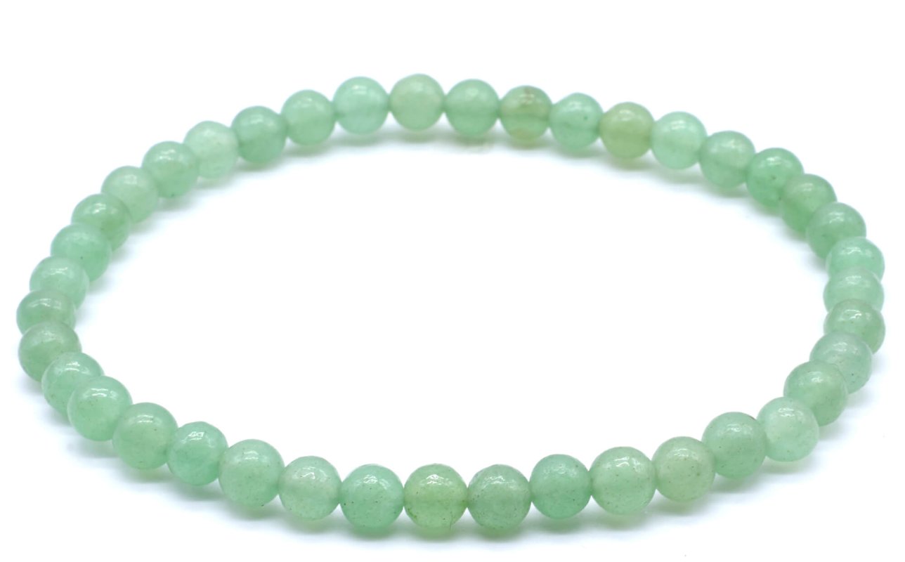 Bracelet aventurine avec des perles vertes 4mm
