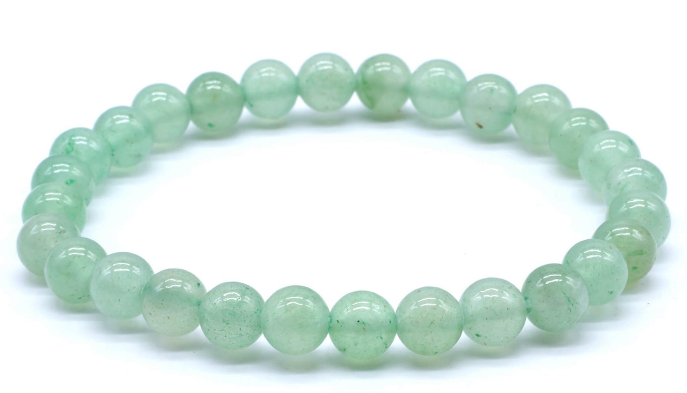Bracelet aventurine avec des perles vertes 6mm