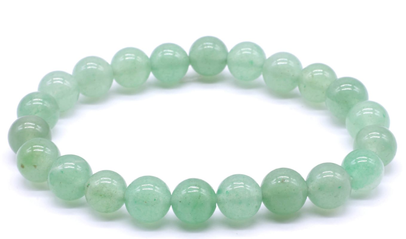 Bracelet aventurine avec des perles vertes 8mm