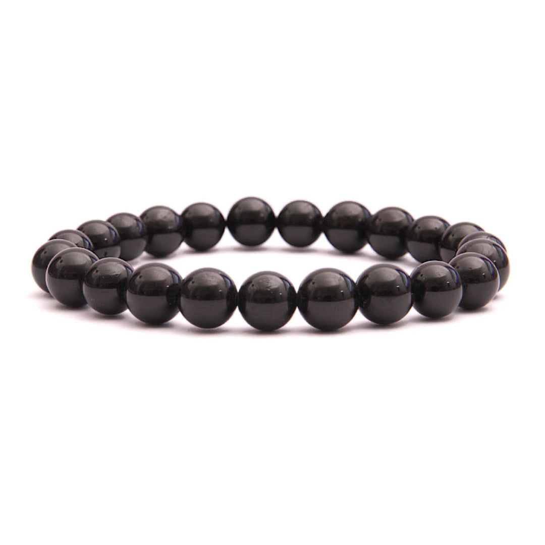 Bracelet perle tourmaline noires
