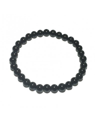 Bracelet en tourmaline noire 6 mm
