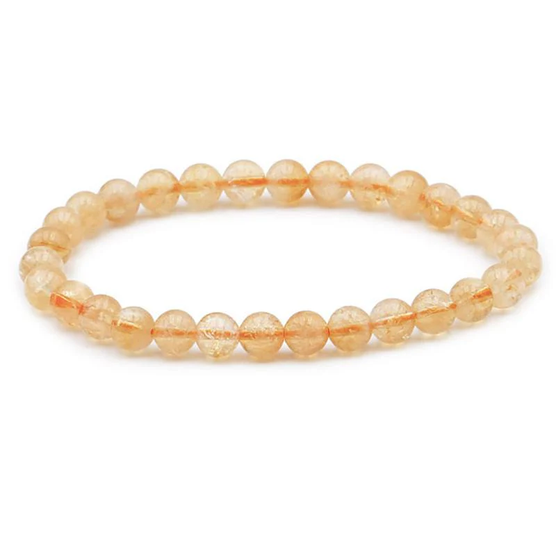 Bracelet en citrine chauffée 6 mm