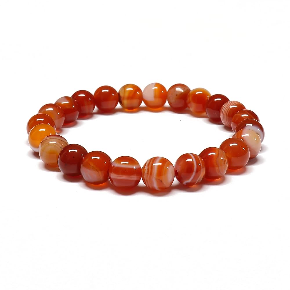 Bracelet cornaline 8 mm