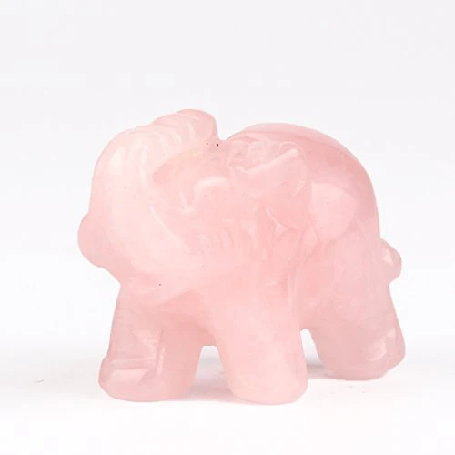 éléphant en quartz rose 40 mm
