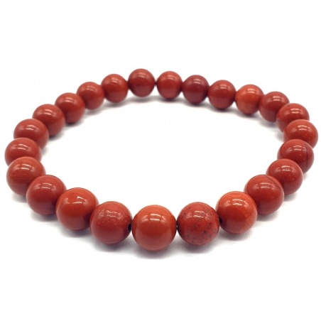 Bracelet jaspe rouge 8 mm
