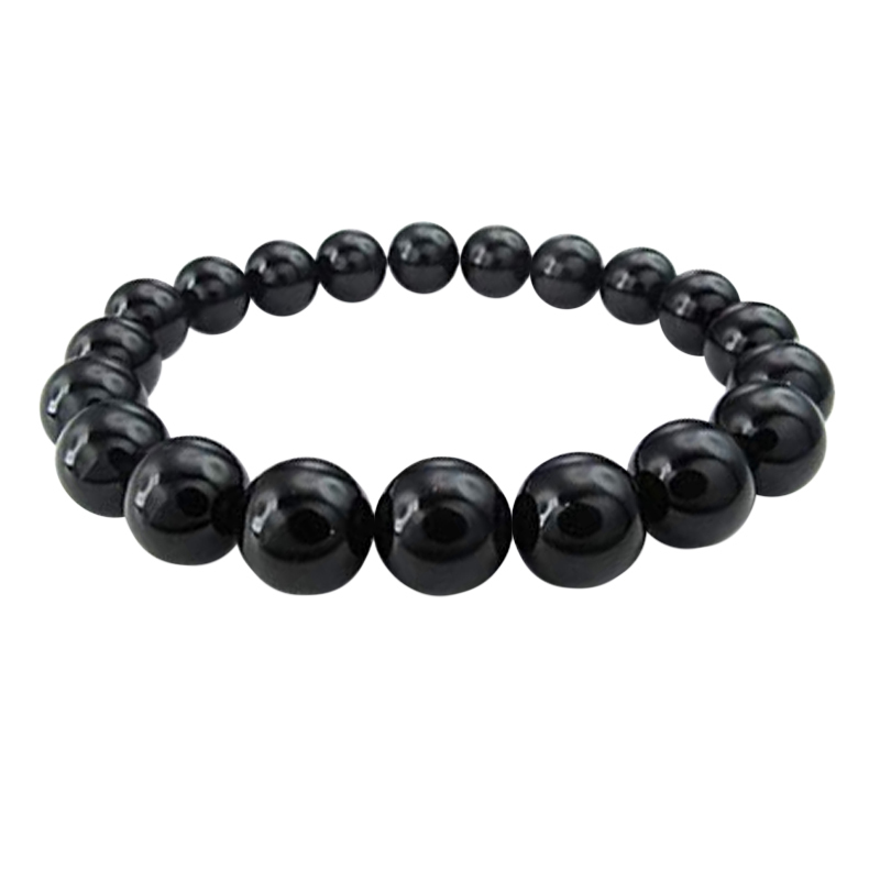 Bracelet obsidienne noire 10 mm