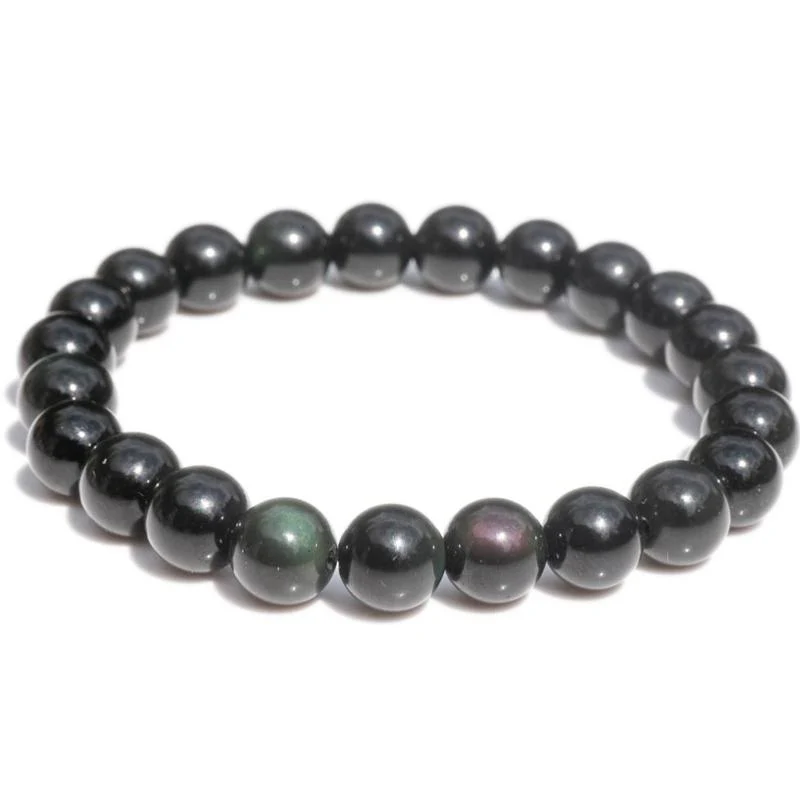 Bracelet obsidienne oeil céleste 8 mm