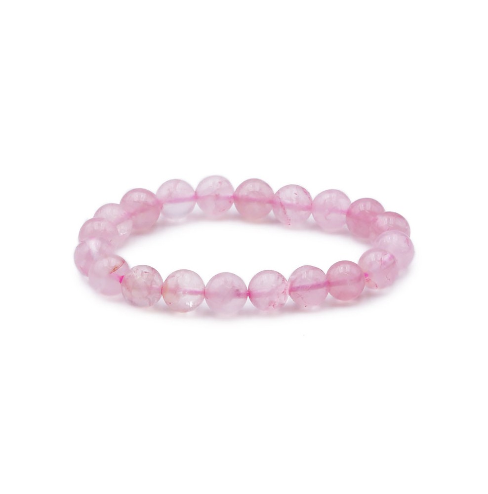 Bracelet en quartz rose 10 mm