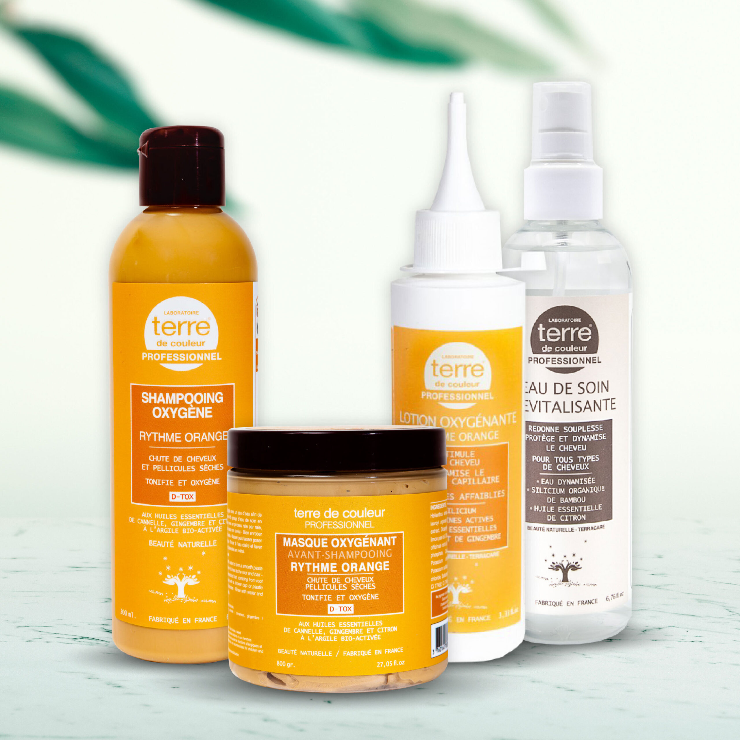 Sélection de produits pour une routine destinée à l'oxygénation des cheveux